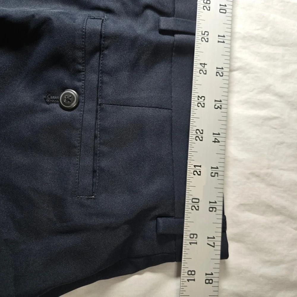 Alan Flusser Golf Mens Shorts Size 36 Navy Blue Sorbtek Moisture Wicking New‎